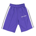Palm Angels Purple Side Stripe Shorts Unisex Trendy Streetwear Sports Shorts