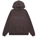 Fog Essentials Dark‑Brown Oversized Hoodie Tonal “ESSENTIALS FEAR OF GOD” Chest Print