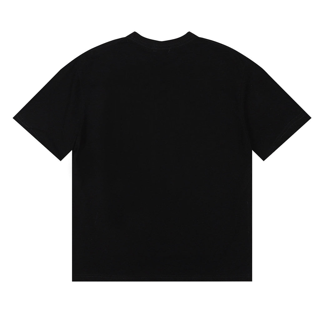 Rhude Cambridge University Vintage College Letter Graphic Black Short Sleeve T‑Shirt