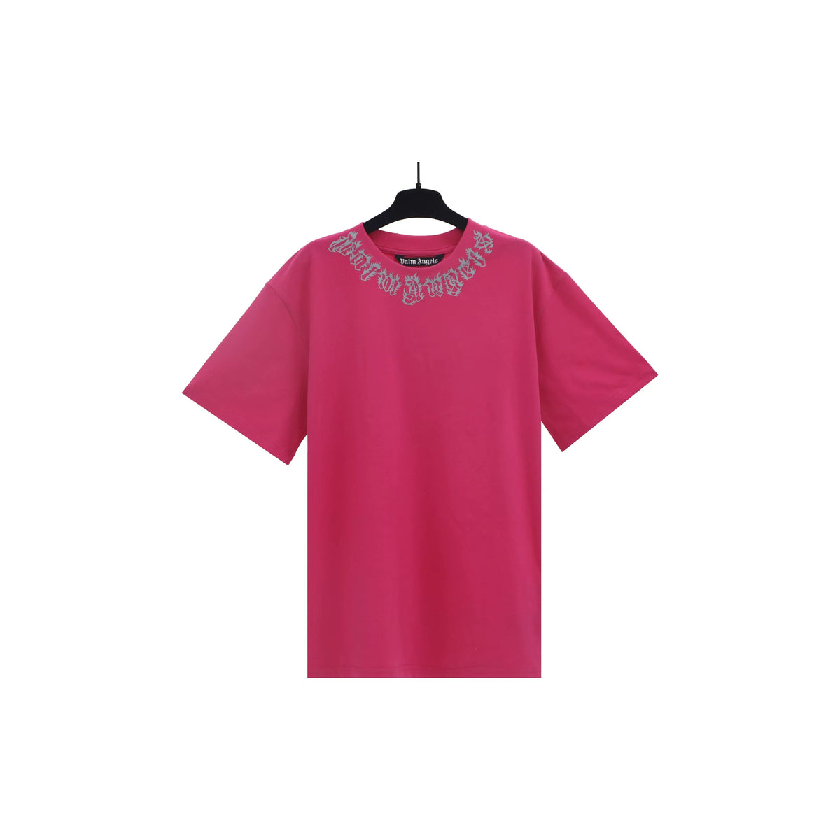 Palm Angels Neck Logo Hot Pink Tee