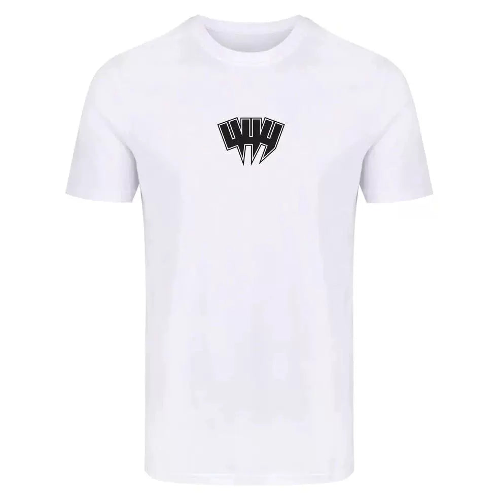 Yelir Black Abstract Claw Graphic White Crew Neck Tee