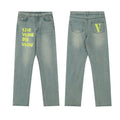 VLONE LIVE VLONE DIE VLONE Graffiti Straight‑Leg Jeans