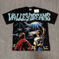 VALEFOREVER Black UFO Kids Retro Sci-Fi Graphic Short Sleeve T-Shirt