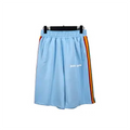 Palm Angels Light Blue Rainbow Side Stripe Shorts Unisex Trendy Summer Shorts