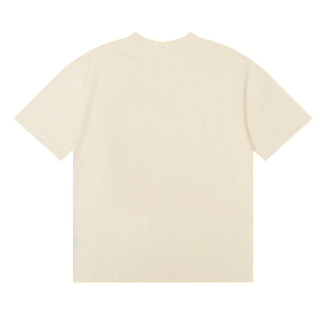 Rhude Town And Country Bordeaux Grape Vintage Graphic Cream Short Sleeve T‑Shirt