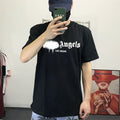 Palm Angels Black White Drip Las Vegas Logo Tee