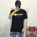 Palm Angels Black Yellow Drip Los Angeles Logo Tee