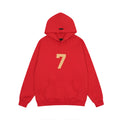 Fog Essentials Red Bold Number 7 Graphic Oversized Pullover Hoodie
