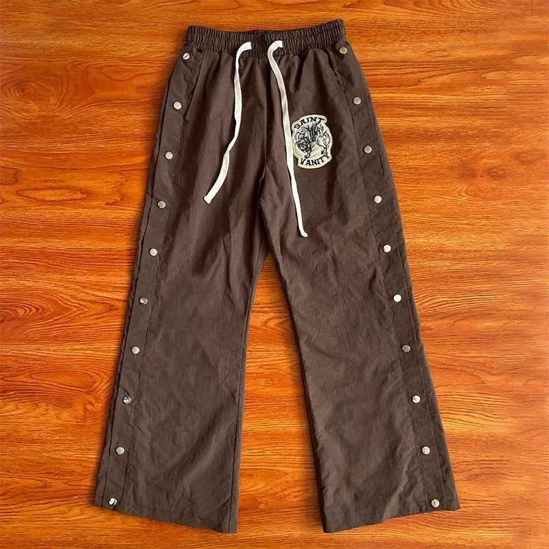 SAINT VANITY Embroidered Casual Sports Zipper Set