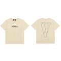 VLONE Heartbeat Line Outline Big V Logo Short Sleeve T‑Shirt