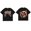 Revenge Orange Lightning Globe Graphic T‑Shirt