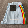 Palm Angels Light Grey Rainbow Track Pants Unisex