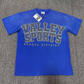 VALEFOREVER Blue Valley Sports Vintage Letter Graphic Short Sleeve T-Shirt