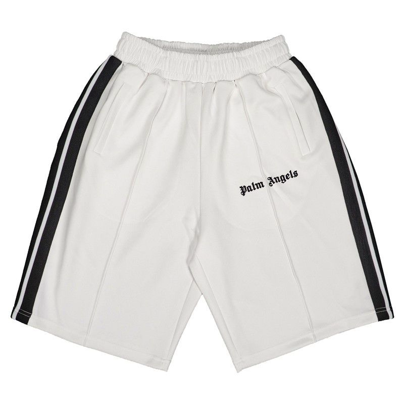 Palm Angels Off White Black Side Stripe Shorts Unisex Retro Casual Shorts