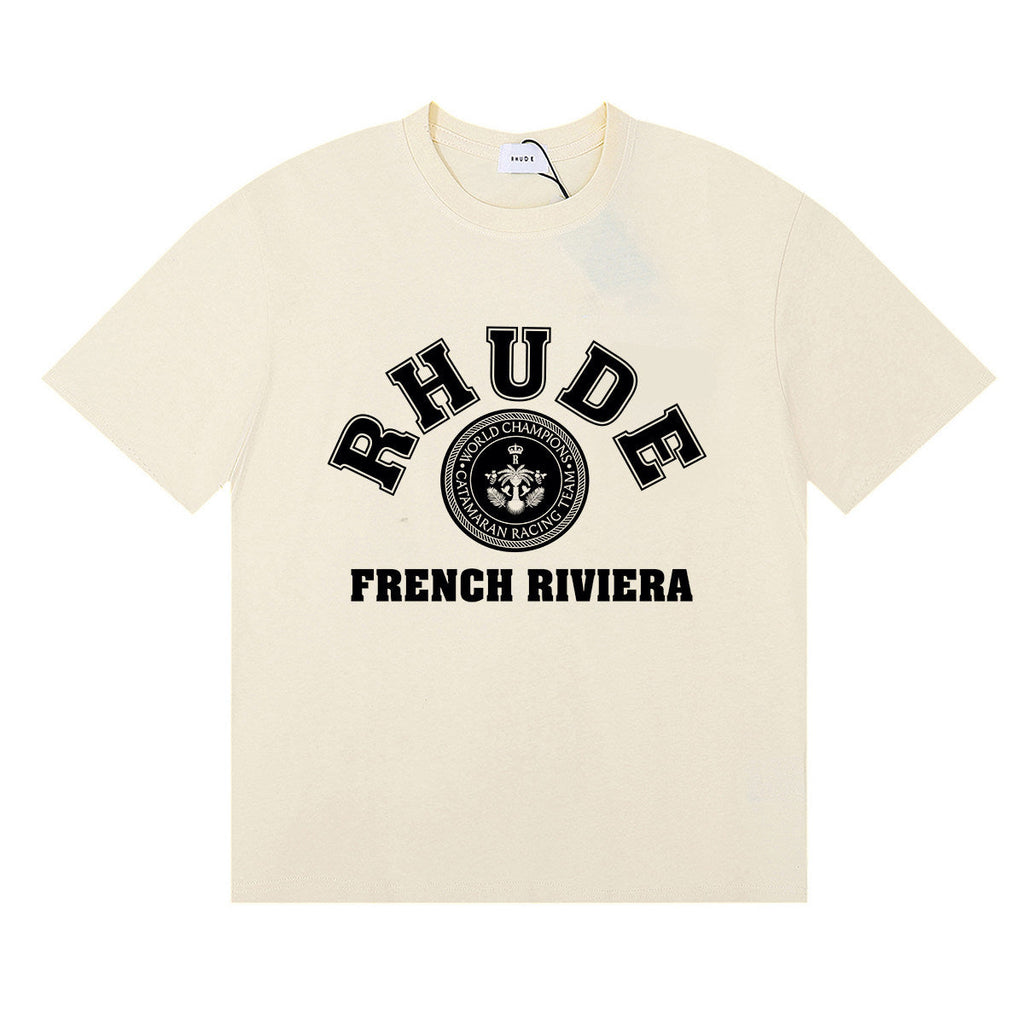 Rhude French Riviera Arch Logo Short Sleeve T-Shirt