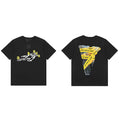 VLONE Yellow Caution Tape Big V Logo Short Sleeve T‑Shirt
