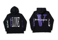 VLONE x Palm Angels Purple Flame Big V Hoodie Black