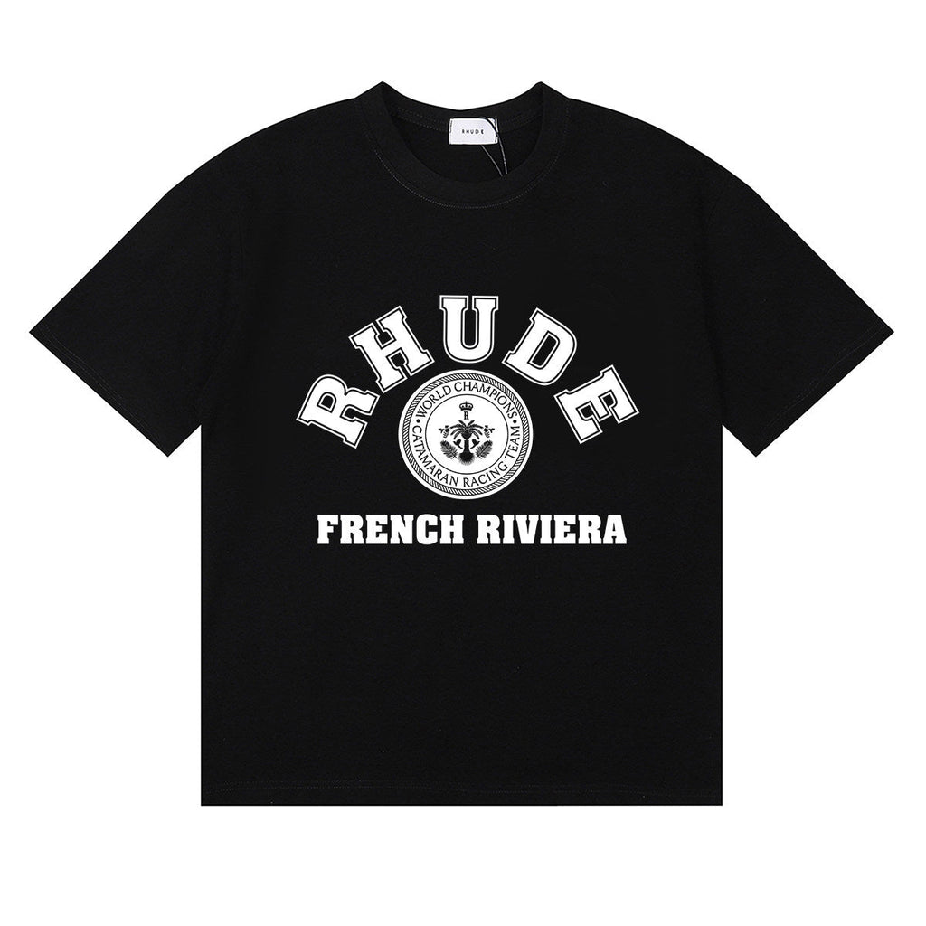 Rhude French Riviera Arch Logo Short Sleeve T-Shirt