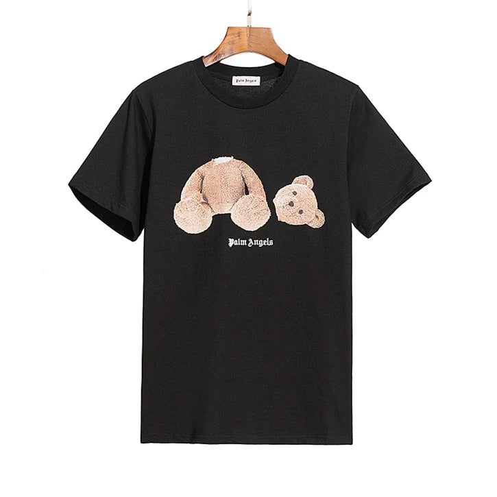 Palm Angel Black Broken Bear Graphic Tee