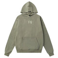 Fog Essentials Olive‑Green Oversized Hoodie Minimal “FG” Chest Logo