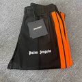 Palm Angels Black Orange Stripe Track Pants Unisex