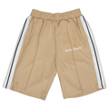 Palm Angels Khaki Side Stripe Shorts Unisex Summer Streetwear Casual Shorts