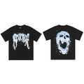 Revenge Ice‑Blue Drip Skull Graphic T‑Shirt
