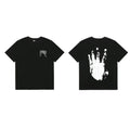Revenge Distressed Handprint Graphic T‑Shirt