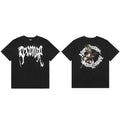 Revenge Distressed Gothic Logo Angel Graphic T‑Shirt