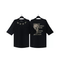 Palm Angels Black Front & Back Gothic Print Tee