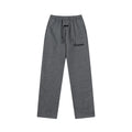 Fog Essentials Dark Heather Grey Relaxed Straight‑Leg Casual Street Sweatpants