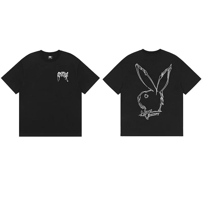 Revenge Sketch Bunny Double‑Sided Graphic T‑Shirt