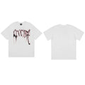 Revenge Blur Glitch Red‑Black Gothic Logo T‑Shirt