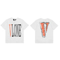 VLONE Sketch Orange Big V Logo Short Sleeve T‑Shirt