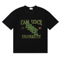 Rhude Cambridge University Vintage College Letter Graphic Black Short Sleeve T‑Shirt