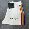 Palm Angels White Rainbow Track Pants Unisex
