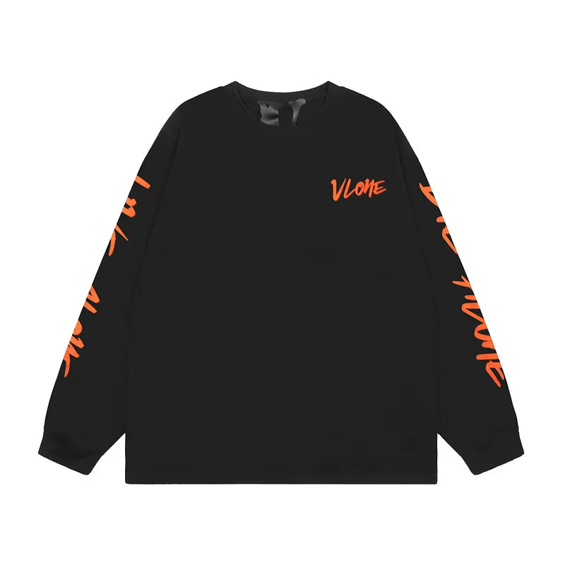 VLONE DIE ALONE Graffiti Script Long Sleeve T‑Shirt Black