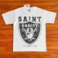 SAINT VANITY Vintage Fashion Print Casual Pure Cotton Short-Sleeved T-shirt