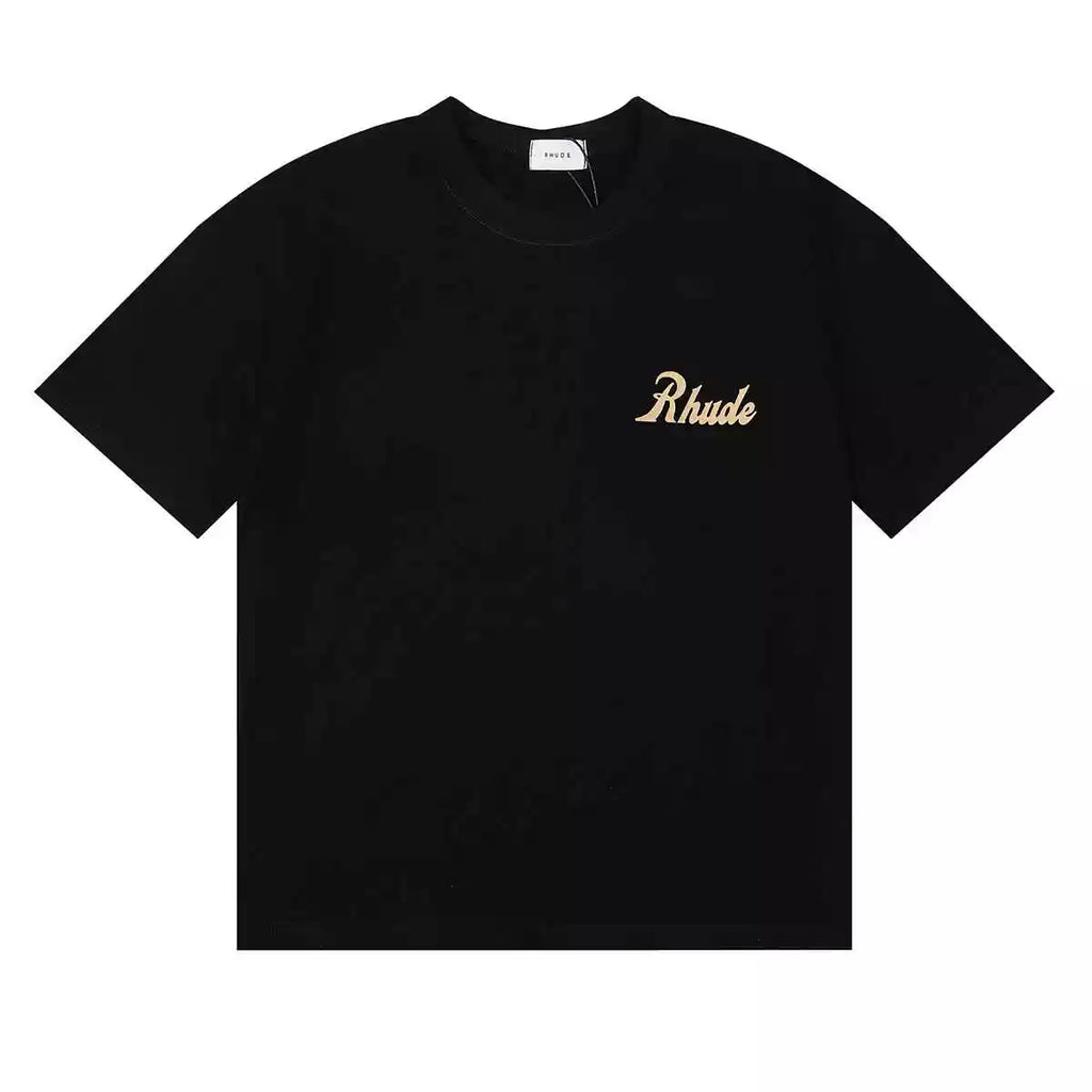 Rhude Authorized Sales And Service Front & Back Script Logo Short Sleeve T-Shirt