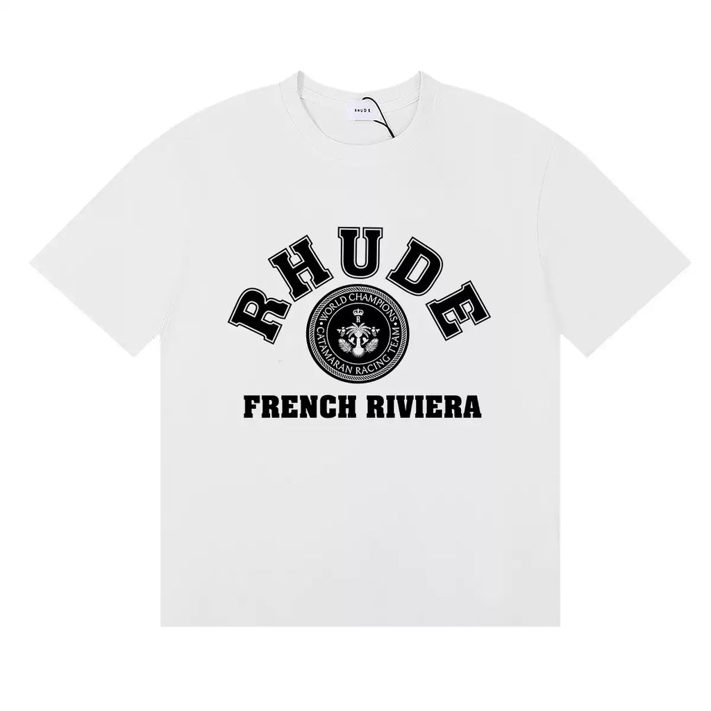 Rhude French Riviera Arch Logo Short Sleeve T-Shirt