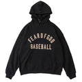 Fog Essentials Black Oversized Hoodie “FEAR OF GOD BASEBALL” Chest Graphic