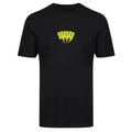Yelir Yellow Abstract Claw Print Black Casual Crew Neck T-Shirt