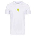Yelir Yellow Lightning Bolt Print White Casual T-Shirt