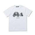 Palm Angel White Skeleton Bear Graphic Tee