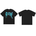 Revenge Cyan Fire Flame Gothic Logo T‑Shirt