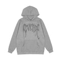 Revenge Black Rhinestone Gothic Script Logo Pullover Hoodi