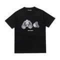 Palm Angel Black Skeleton Bear Graphic Tee