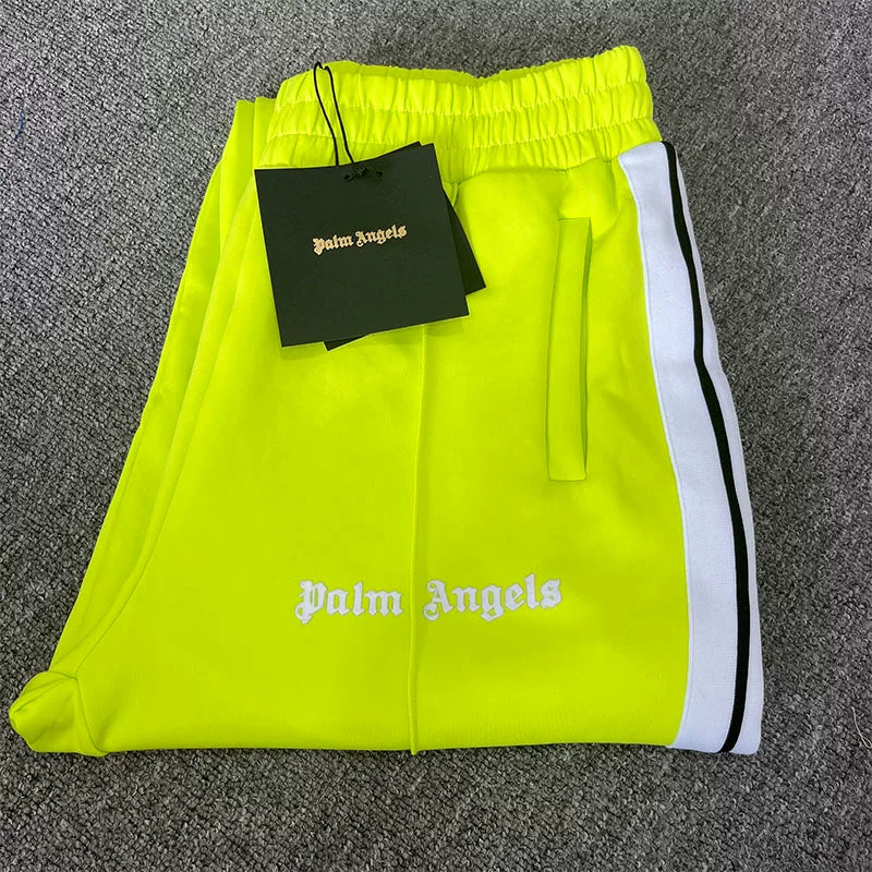 Palm Angels Fluorescent Green Track Pants Unisex