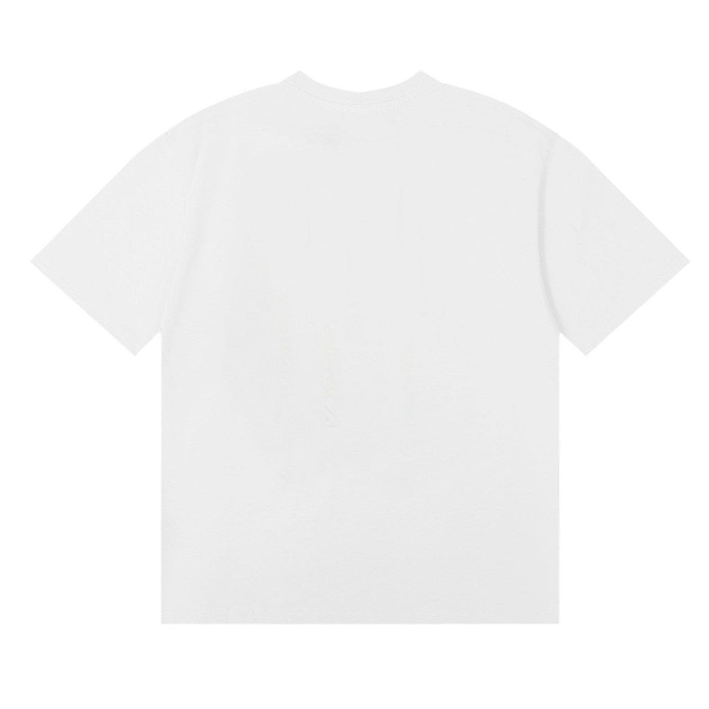 Rhude Bordeaux Grand Vin Crest Emblem Vintage Graphic White Short Sleeve T‑Shirt