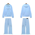 Palm Angels AMIRI Light Blue Logo Hoodie Tracksuit 2Pcs